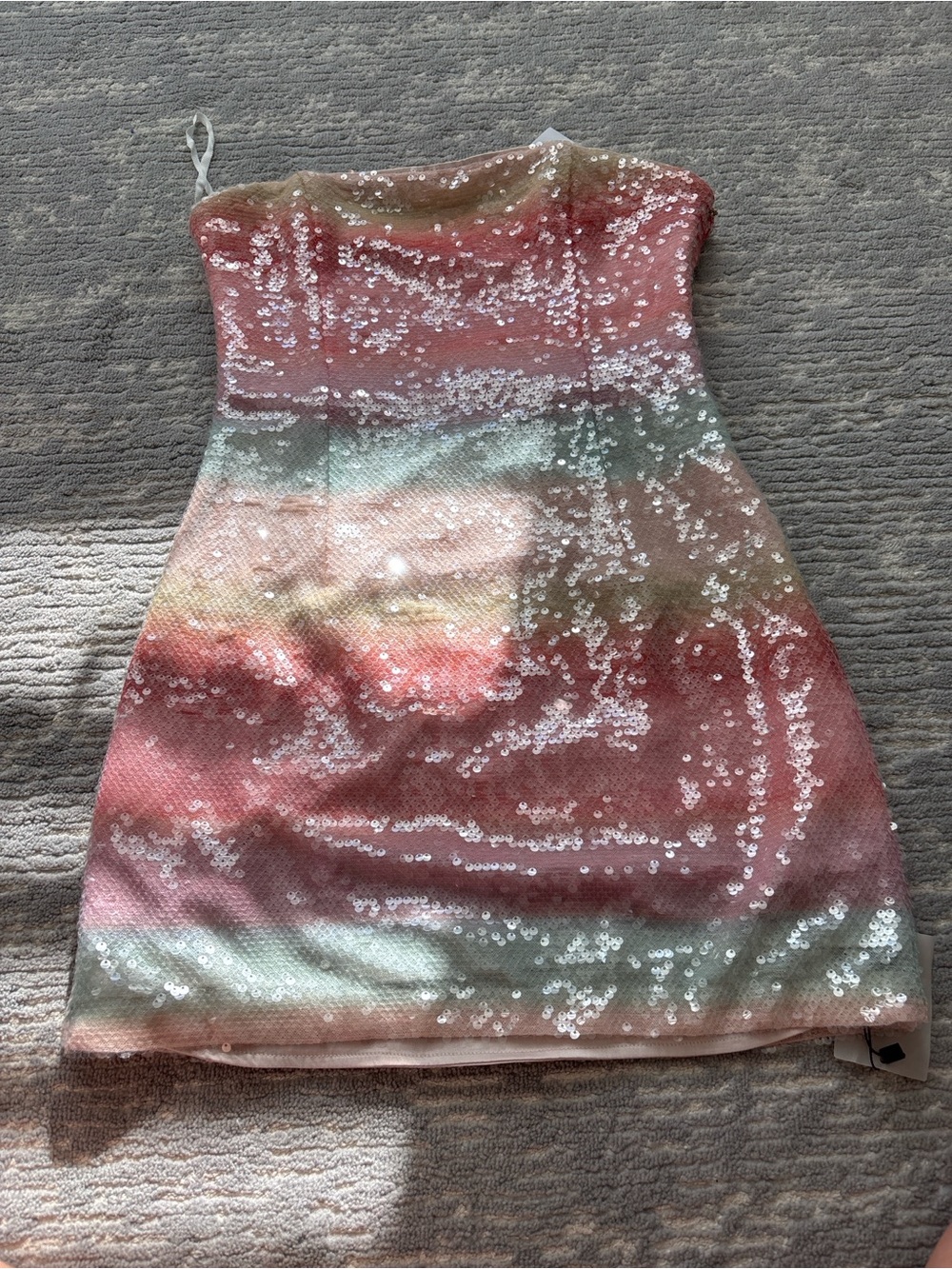 Rachael Sequin Strapless Mini Dress
